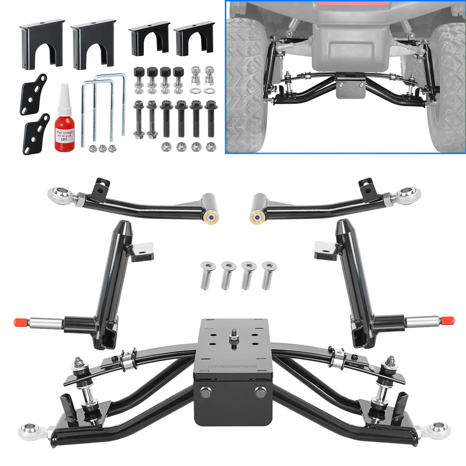 NOKINS 6' A-Arm Lift Kit for Club Car Precedent/Tempo Onward 2004-up Electric or Gas Golf Cart , Steering Limit Design and Copper Bushing   Free Shipping