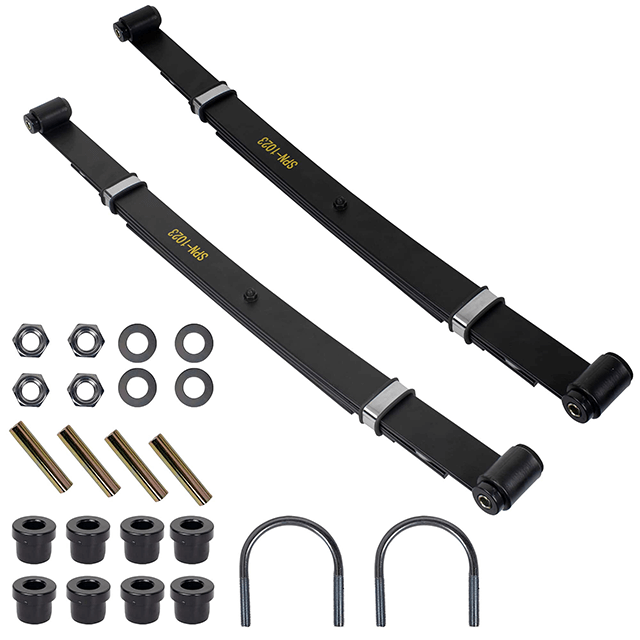 4-Leaf Rear Leaf Spring for Club Car Precedent Heavy Duty Gas & Electric 2004-Up Nokins with Bushing Kit Fits Golf Cart CCP, 2-Pack
