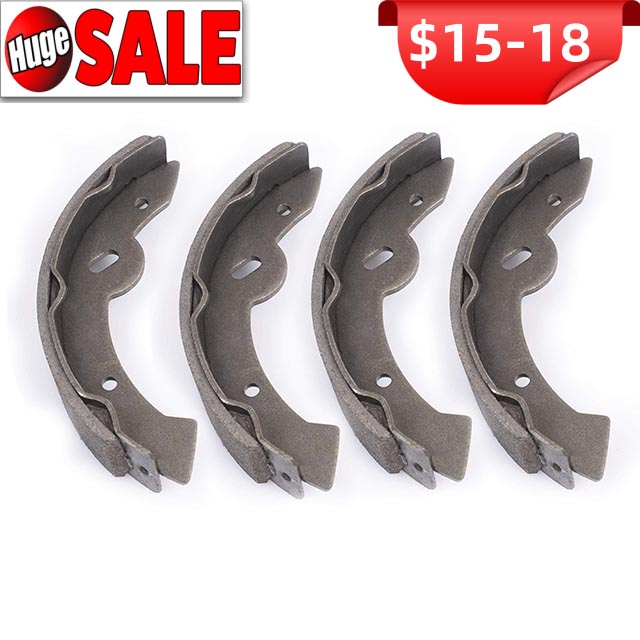 NOKINS Brake Shoes for E-Z-GO G&E 1997-Up Replacement, Electric 1996 TXT, RXV Gas 2008-Up. for Yamaha G&E 1993-up, G14, G16, G19-G22 Golf Cart , 4/Set.