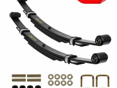 4-Leaf Rear Leaf Spring for Egzo TXT Heavy Duty 1995-2013 Dual Action Set with Bushing Kit Fits Golf Cart , 2-Pack