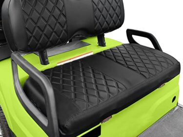 NOKINS Front Seat Cover Compatible with i40 i40L & Advanced EV,EV1 4,EV1 4L Front Seat, No Staples Required, Golf Cart Diamond Vinyl Slip-on Size L Front Seat Cover with Black Stitching