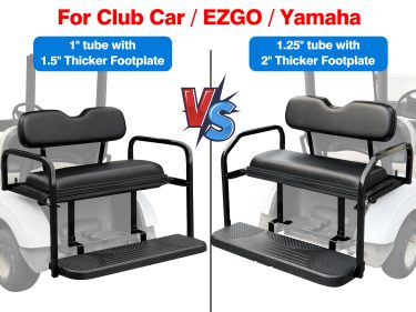 NOKINS Rear Seat Kit for Club Car/EZGO/Yamaha, Integrated Seat Belt Mounting Tabs,Storage Cooler Box Sold Separately (options of sizes, colors and brands together in this link)   Free Shipping