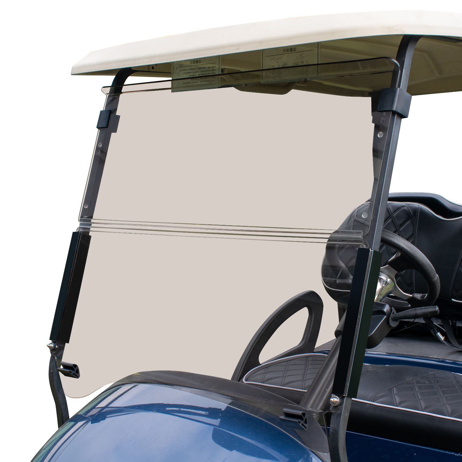 NOKINS Foldable Windshield For Club Car/Ezgo TXT Golf Cart Fold Down Design (options of colors and brands together in this link), Acrylic Material, Free Shipping