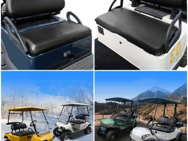 NOKINS Smooth Waterproof Seat Cover for Club Car/Ezgo/Yamaha/Rear Seat, No Staplers/Nails Required, Golf Cart Vinyl Slip-on Simple Replacement Seat Cover (options of colors and brands together in this link)