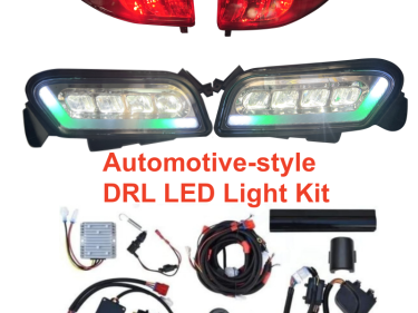 Automotive-style RGB LED Light Kit for Club Car Tempo/Onward 2018-Up Golf Cart, DRL, Low/High Beam, Turn Signals, Horn, Wireless APP