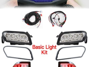 NOKINS Basic LED Light Kit for Club Car Tempo/Onward Golf Cart, Daytime Running Light, Low Beam, Easy to Upgrade