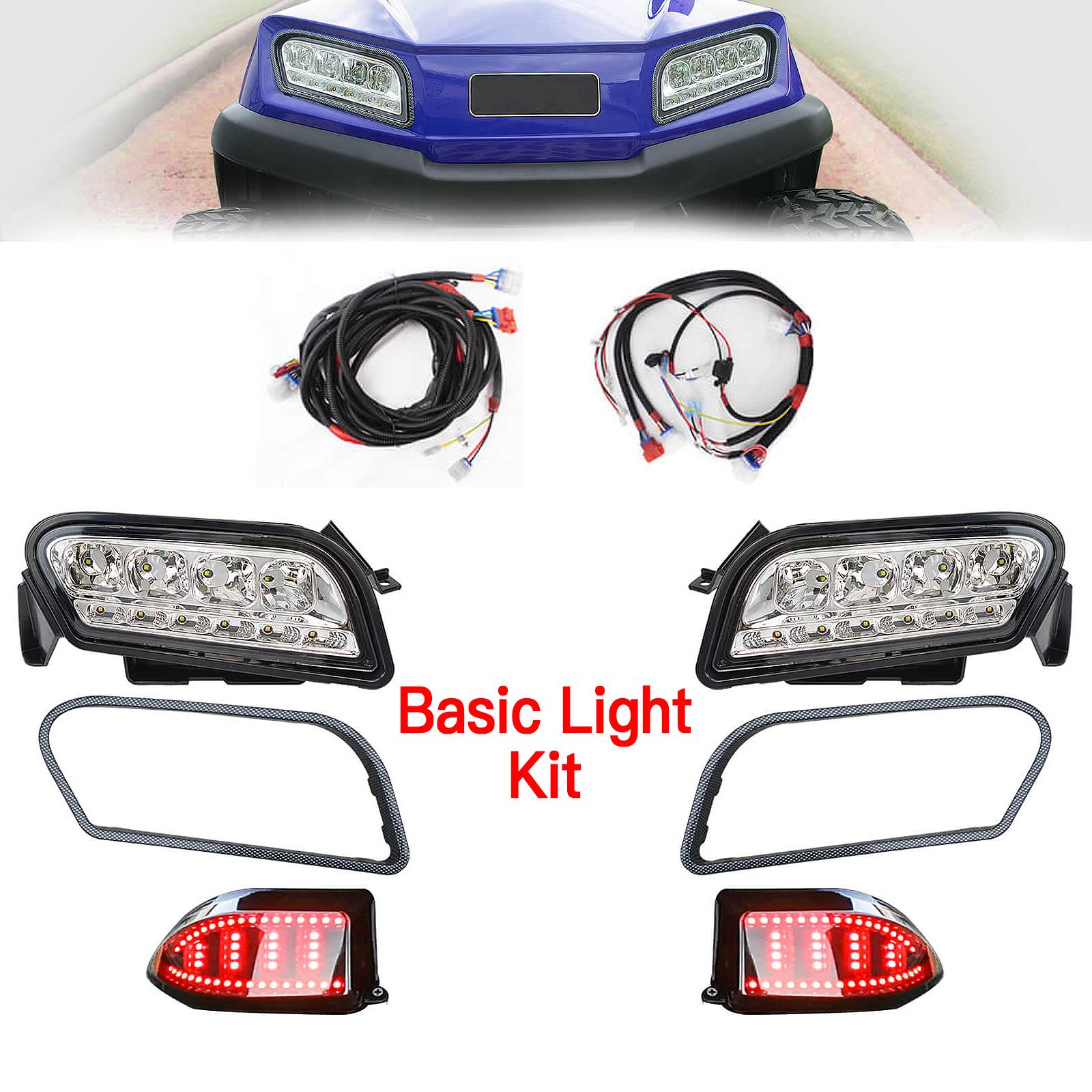 NOKINS Basic LED Light Kit for Club Car Tempo/Onward Golf Cart, Daytime Running Light, Low Beam, Easy to Upgrade