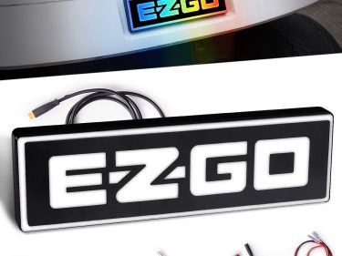 NOKINS Front Name Plate for EZGO TXT 1994-2013 Gas or Electric Golf Cart Models,Magic Color Replace OEM 71037G01, 9.25"×2.7" Emblem