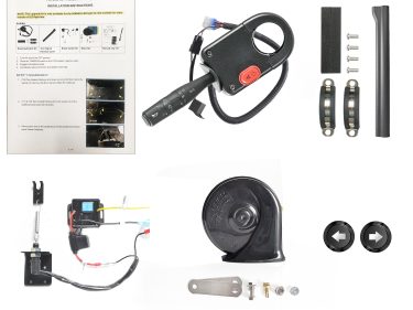 NOKINS Upgrade Kit for NOKINS Basic Tempo/Onward Light kit ONLY,  Turn Signal Switch Kit, Brake Switch Kit, Horn, Wire Cover, Turn Signal Indicator, Installation Instructions